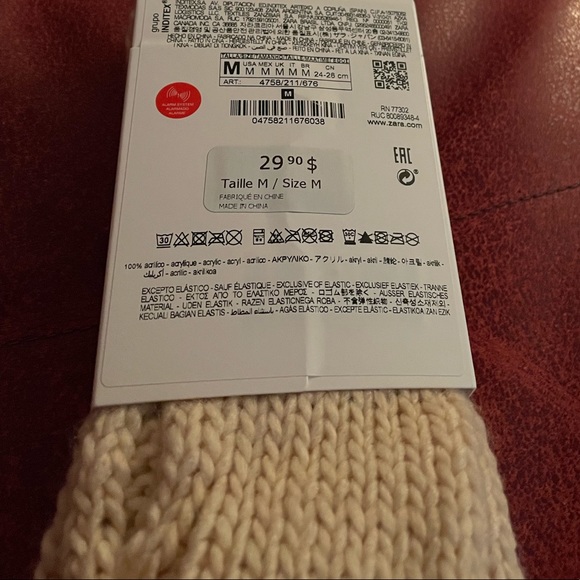 New Zara soft Cable socks - Picture 2 of 2